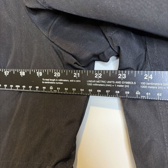 Nautica Coat Sz LP Women’s Black Ivory Polyester Zip Snap Jacket Missing Hood - Picture 10 of 16